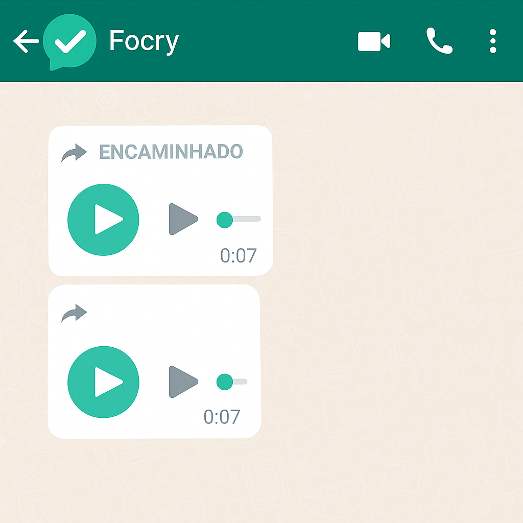 Envio de Áudios Sem Encaminhamento